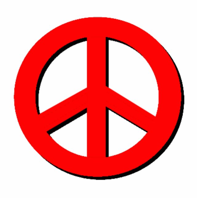Red Peace Photo Sculpture (Front)