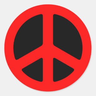 Red Peace Symbol Stickers - 42 Results | Zazzle