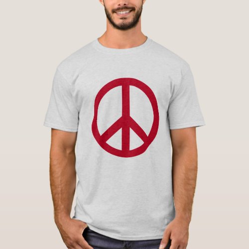 Red Peace Sign Products T_Shirt