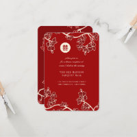 Red Peach Blossoms 囍 Chinese Wedding Reception