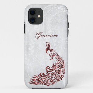 Red Peacock Personalized Case-Mate iPhone Case