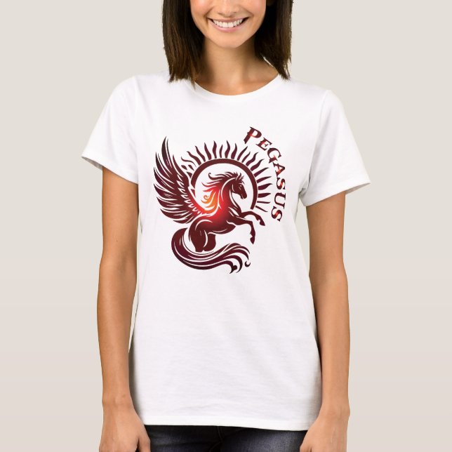 Red Pegasus2-Women Shirt (Front)
