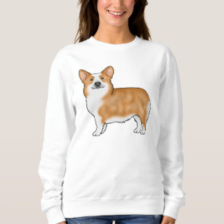 Red Pembroke Welsh Corgi Cute Dog Illustration Sweatshirt
