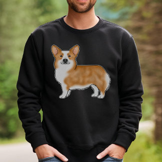 Red Pembroke Welsh Corgi Dog Breed Art Design Sweatshirt