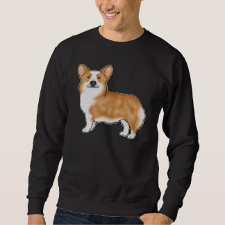 Red Pembroke Welsh Corgi Dog Breed Art Design Sweatshirt