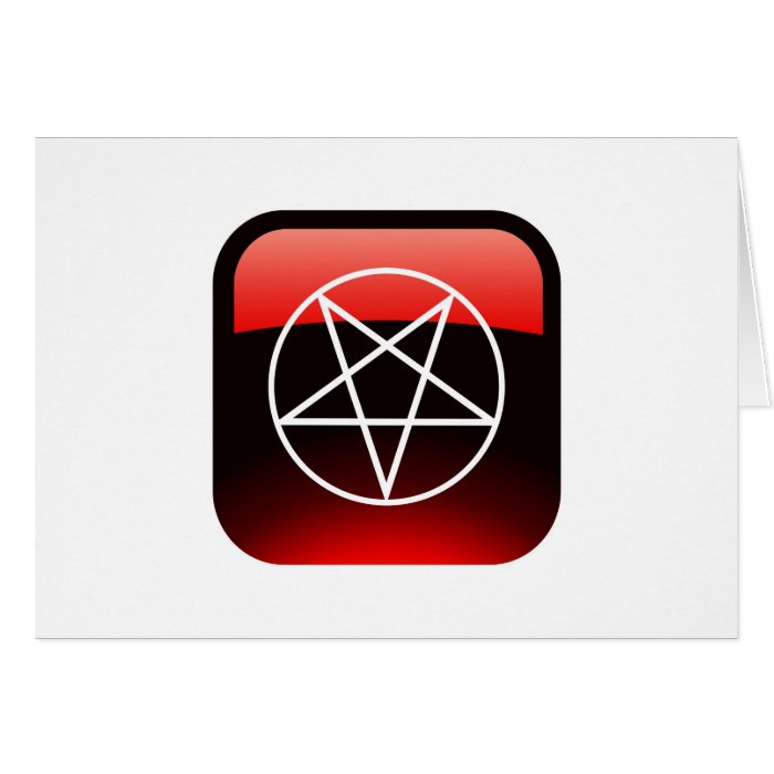 Red Pentacle Greeting Cards