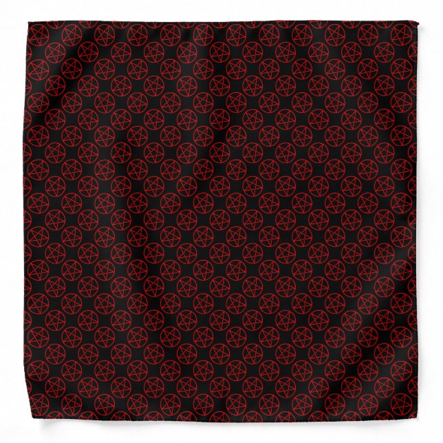 red pentagram bandanna 100 (Front)