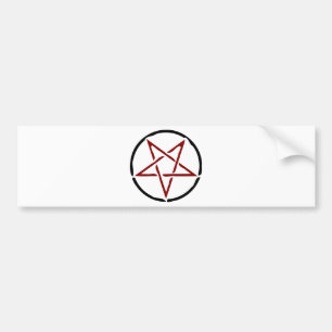 Red Pentagram Bumper Sticker