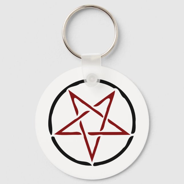 Red Pentagram Keychain (Front)