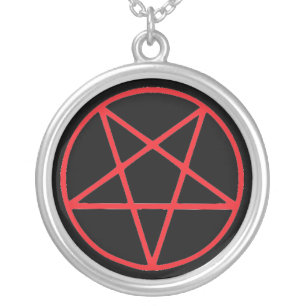 Red Pentagram Necklace