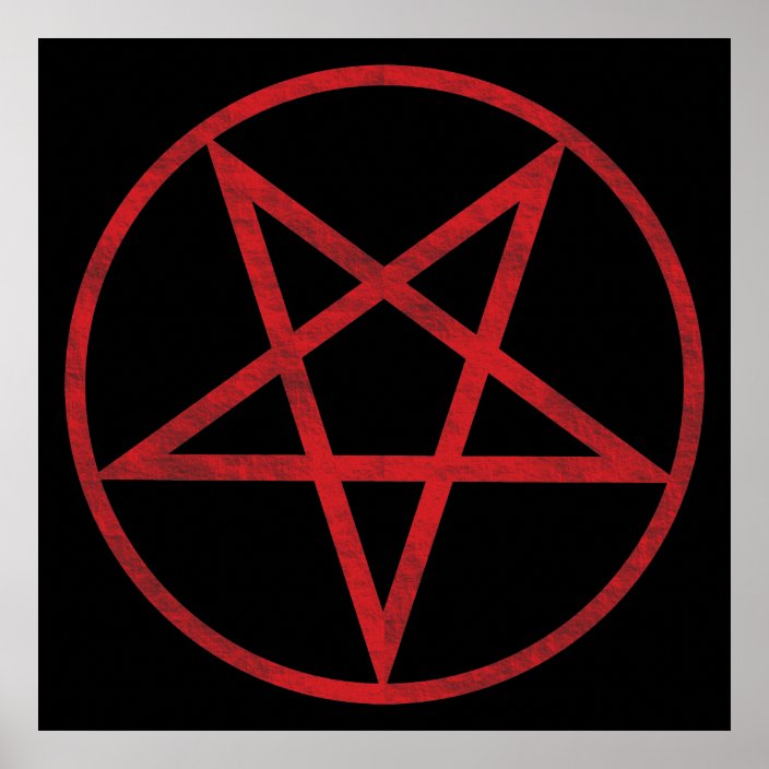 Red Pentagram Poster | Zazzle.com