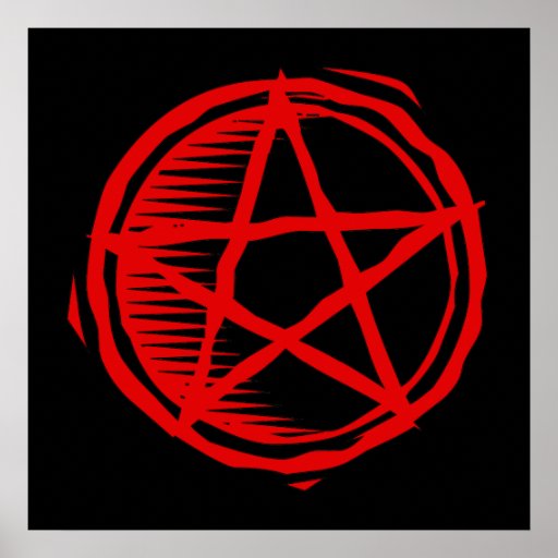 Red Pentagram Poster | Zazzle