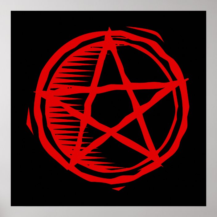 Red Pentagram Poster | Zazzle.com