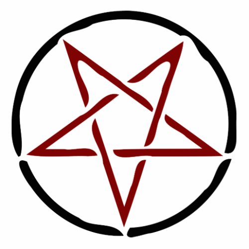 Red Pentagram Statuette