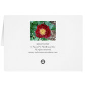 Red Peony Cards (Back Horizontal)