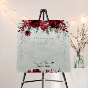 Red Peony Epiphany 24" Guest Signing Foam Board