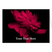 Red Peony Flower Art Photo Card (Front Horizontal)