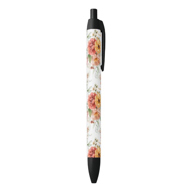Red Peony Flower Bouquet Pattern Pen (Bottom (Vertical))