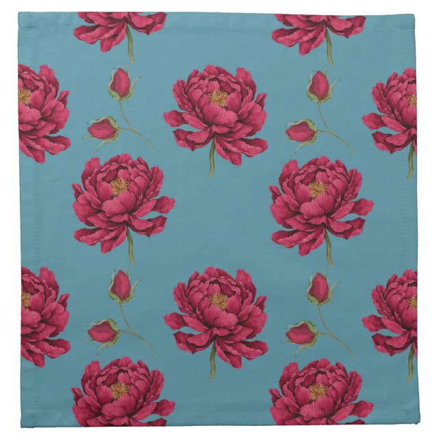 Red Peony Napkin (Front)