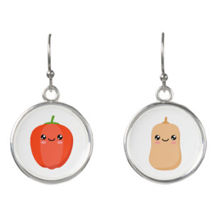 red pepper and butternut squash earrings