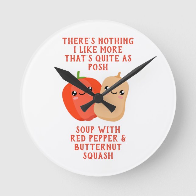 red pepper and butternut squash soup round clock (Front)