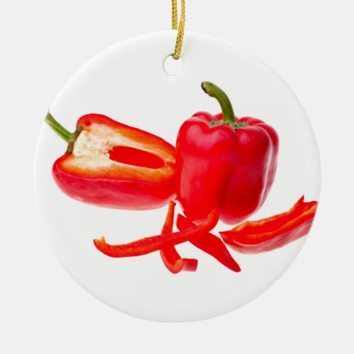 Red pepper ceramic ornament