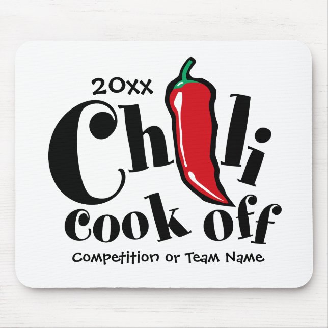 Red Pepper Chili Cook Off Contest Mouse Pad (Front)