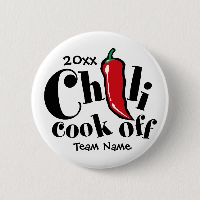 Red Pepper Chili Cook Off Contest Pinback Button (Front)