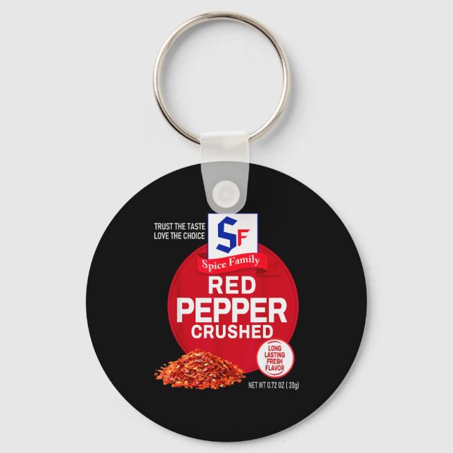 Red Pepper Crushed Halloween Sce Costume Group Mat Keychain (Front)