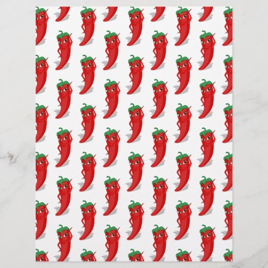 Red Pepper Diva Cartoon Pattern (Front)