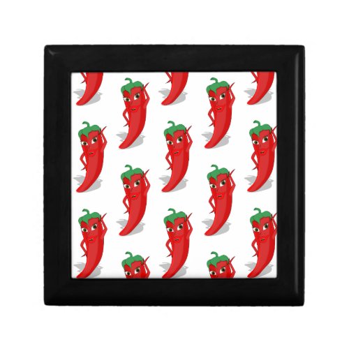 Red Pepper Diva Cartoon Pattern Gift Box