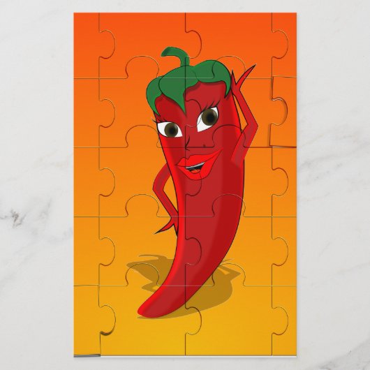 Red Pepper Diva Jigsaw Puzzle (Front)