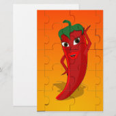Red Pepper Diva Jigsaw Puzzle (Front/Back)