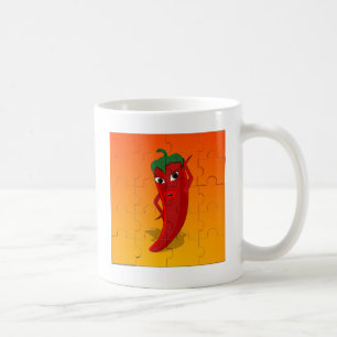 Red Pepper Diva Jigsaw Puzzle Coffee Mug