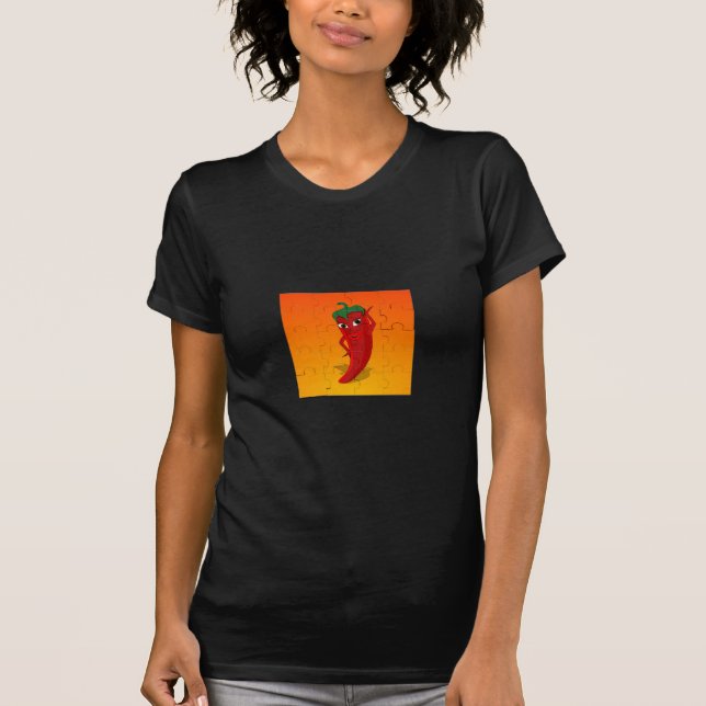 Red Pepper Diva Jigsaw Puzzle T-Shirt (Front)