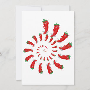 Red Pepper Diva Spiral Invitation