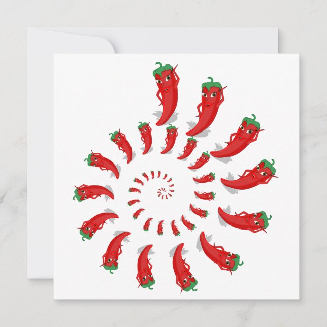 Red Pepper Diva Spiral Invitation (Front)