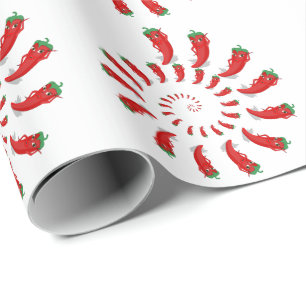 Red Pepper Diva Spiral Large Wrapping Paper