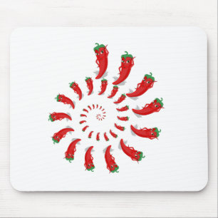 Red Pepper Diva Spiral Mouse Pad