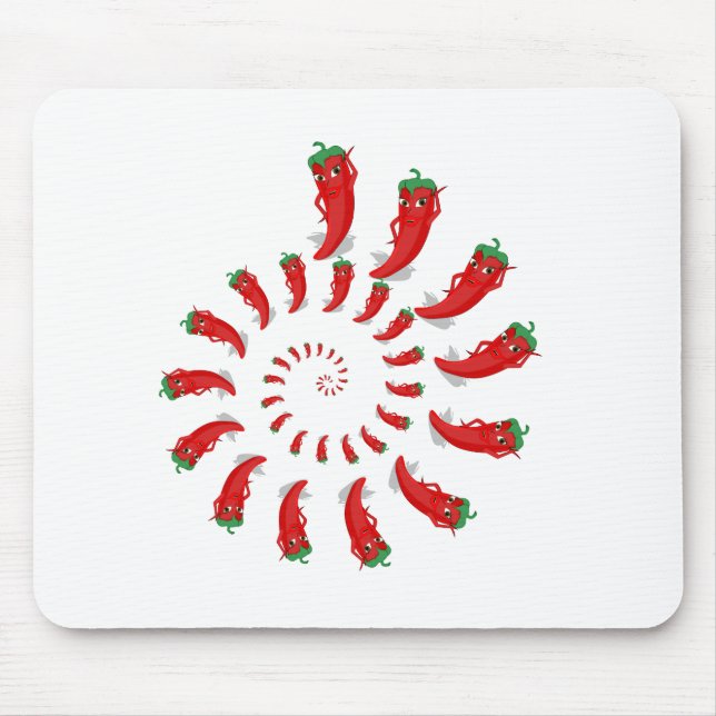 Red Pepper Diva Spiral Mouse Pad (Front)