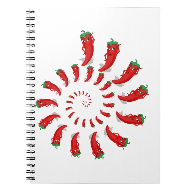 Red Pepper Diva Spiral Notebook (Front)