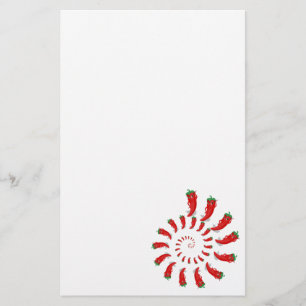Red Pepper Diva Spiral Stationery