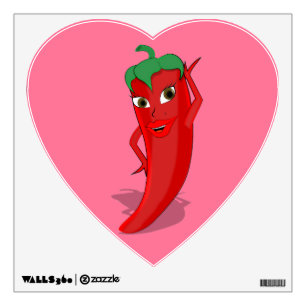 Red Pepper Diva Wall Decal