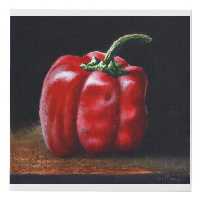 Red Pepper Faux Canvas Print (Front)