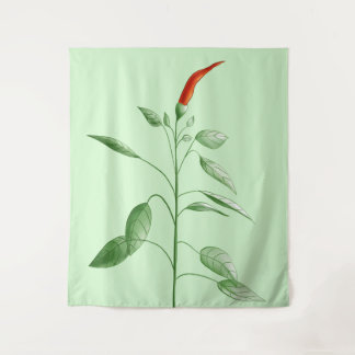 Red Pepper Gardener Chili Plant Mom Botanical Tapestry