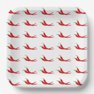 Red Pepper Paper Plates
