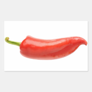 Red pepper rectangular sticker