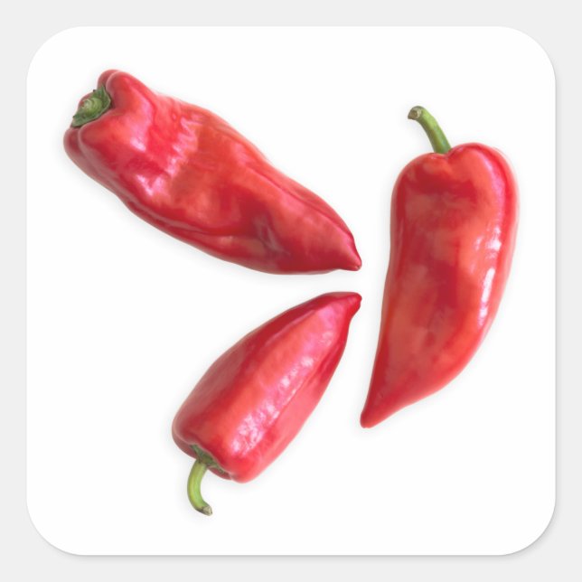 Red pepper square sticker (Front)