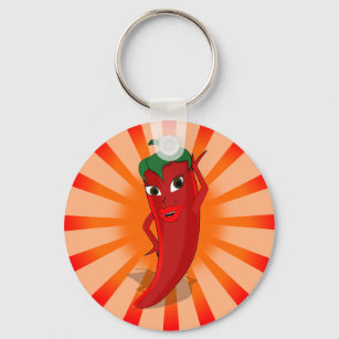 Red Pepper Superstar Keychain