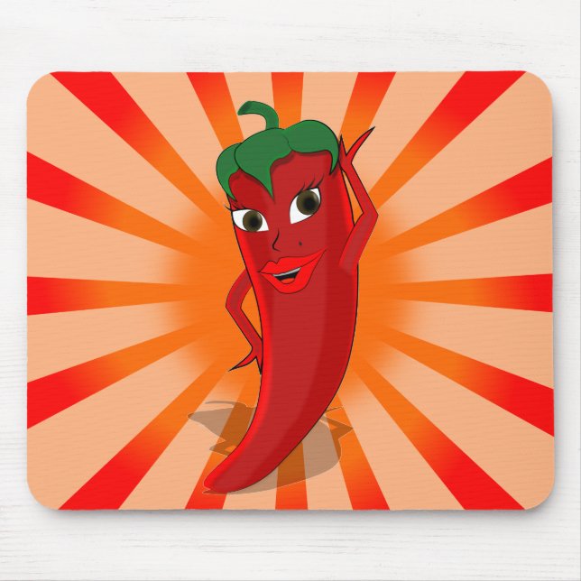 Red Pepper Superstar Mouse Pad (Front)